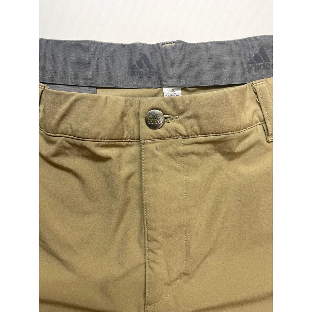 Adidas Golf Primegreen Shorts Mens 38 Khaki Tan Stretch Performance Athletic - Picture 4 of 15